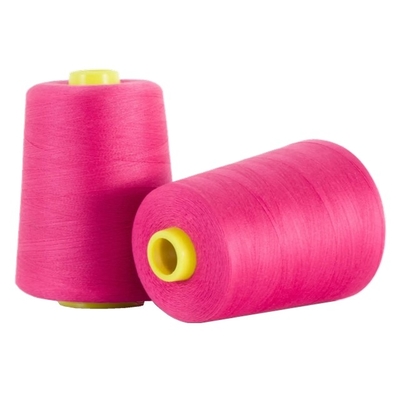 Red 100 Spun Polyester Sewing Thread Anti - Bacteria For Embroidery / Weaving