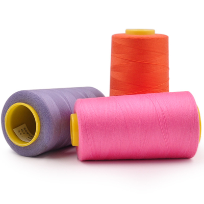 Good Evenness Polyester Core Spun Thread  Multi Colored Threads For Sewing
