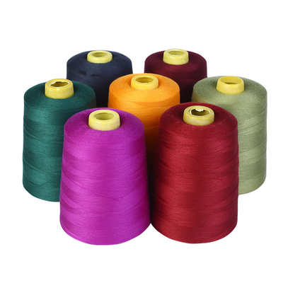 In Stock Polyester Threads Hilos De Coser Solid Color Dyed Spun 100% Polyester Yarn 40/2 Polyester Sewing Thread