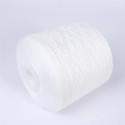 100% Spun Polyester Raw White Yarn Sewing Thread 50S / 3 High Tenacity Fine Evenness