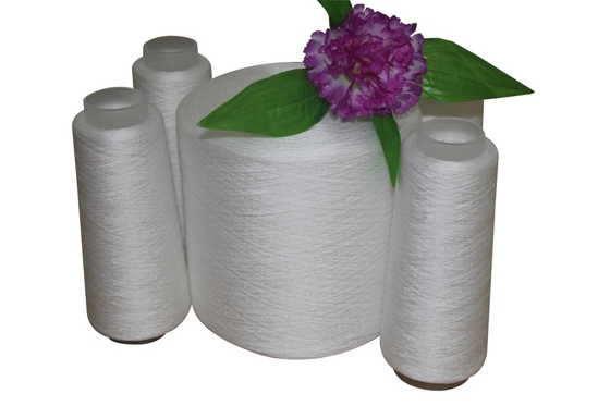 Raw White 100% Spun Polyester Yarn For Sewing Knitting Weaving