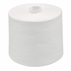 Raw White 100% Spun Polyester Yarn For Sewing Knitting Weaving