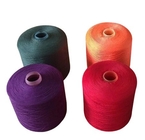 Customized Ring Spun Dyed Polyester Yarn 100% Polyester Anti-  Bacteria For Bedsheet