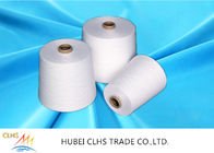 Paper Cone Polyester Ring Spun Yarn , Optical White Spun Poly Thread For Handbags