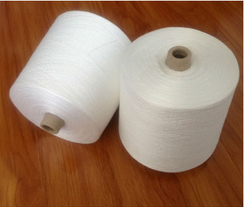 High Tenacity 50/2 Raw White 100% Polyester Spun Yarn For Sewing Thread
