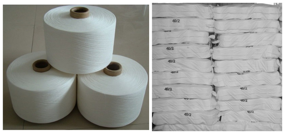 High Tenacity 50/2 Raw White 100% Polyester Spun Yarn For Sewing Thread