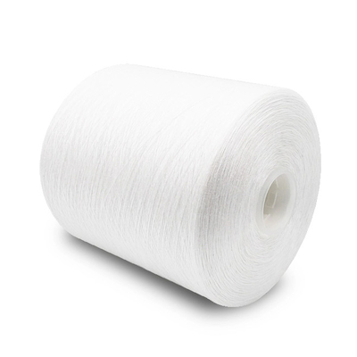 Raw White 60/2 Polyester Spun Yarn With High Tenacity