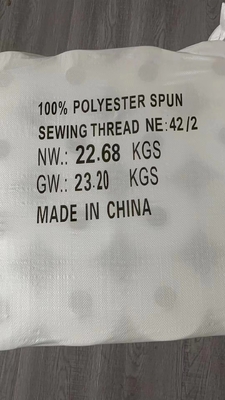 42/2 Raw White 100% Polyester Spun Yarn For Sewing Thread