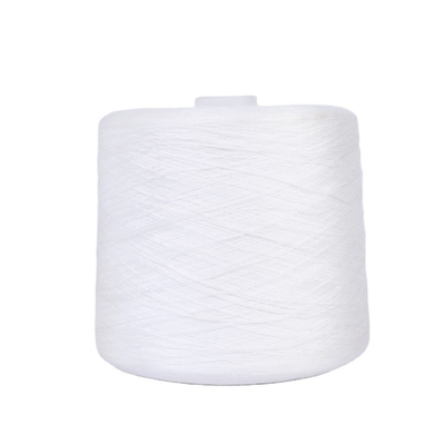 White Spun Polyester Yarns 202 302 402 502 For  Textiles
