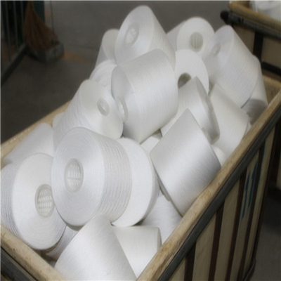 Raw White Bright 40/2 Spun Polyester Yarn For Sewing Thread High Tenacity