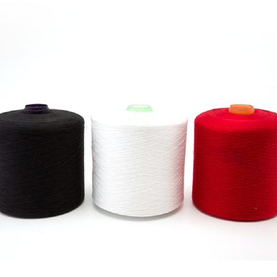 100% Spun Polyester Yarn Polyester Yarn Good Quality Bleached Black Yarns