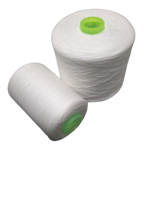 402 403 202 502 100 Spun Polyester Yarn Raw White For T-Shirt Jeans Sportswear