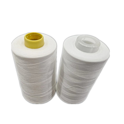 Factory Stock White 40/2 100% Polyester Sewing Thread  5000Y/cone