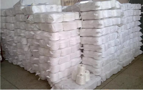 60/2 60/3 60s Optical White Raw White 100% Polyester Spun Yarn for Sewing Thread