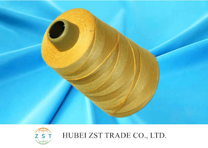 Dyed Core Spun Polyester Sewing Thread 20 / 2 20 / 3 , Golden Textured Polyester Thread