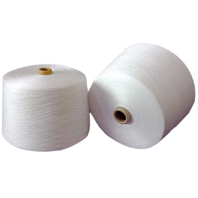 20/2 30/2 40/2 100% Polyester Core Spun Yarn Raw White Full Dull Polyester Yarn
