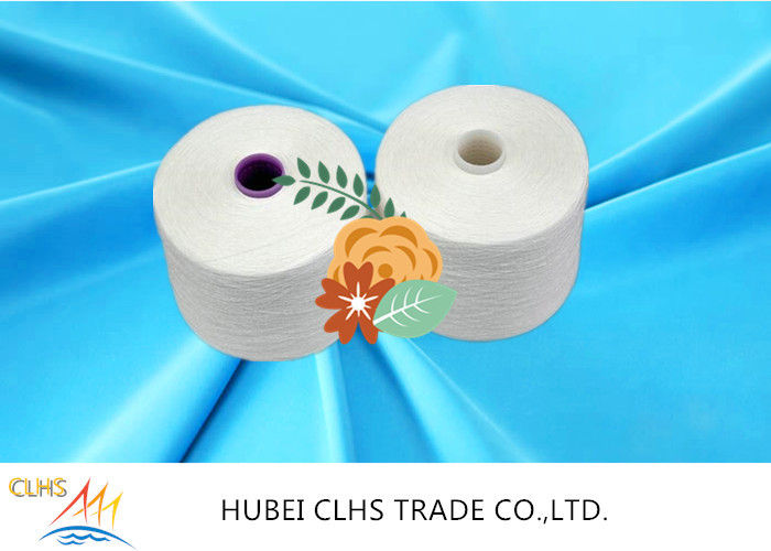 Virgin Knotless Raw White Yarn 40s / 3 , Colourful Polyester Core Spun Yarn