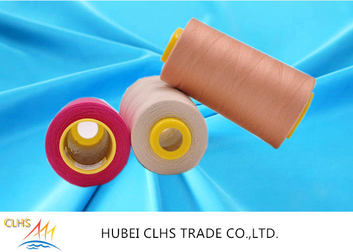 Poly Yarn Thread Good Color Fastness , Smooth Surface 100 Polyester Sewing Thread