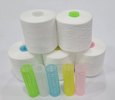 High Tenacity Polyester Core Spun Yarn , Smooth Surface Spun Polyester Sewing Thread