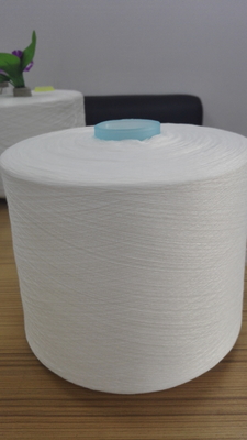 Raw White Semi Dull Polyester Yarn 42 / 2 100% Yizheng Polyester Staple Fiber